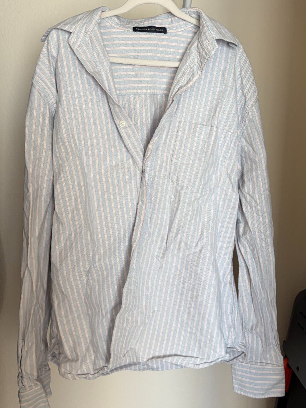 Brandy Melville Stephanie Stripe Button-Up Shirt
